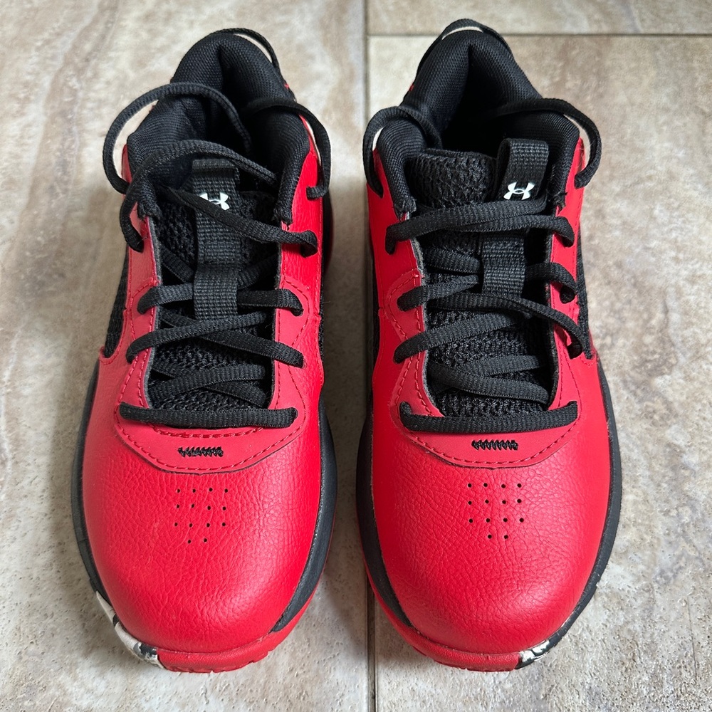 Under Armour Kids Red and Black Sneakers